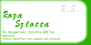 roza szlotta business card
